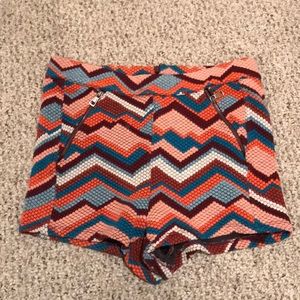 Free People Knit Colorful Shorts